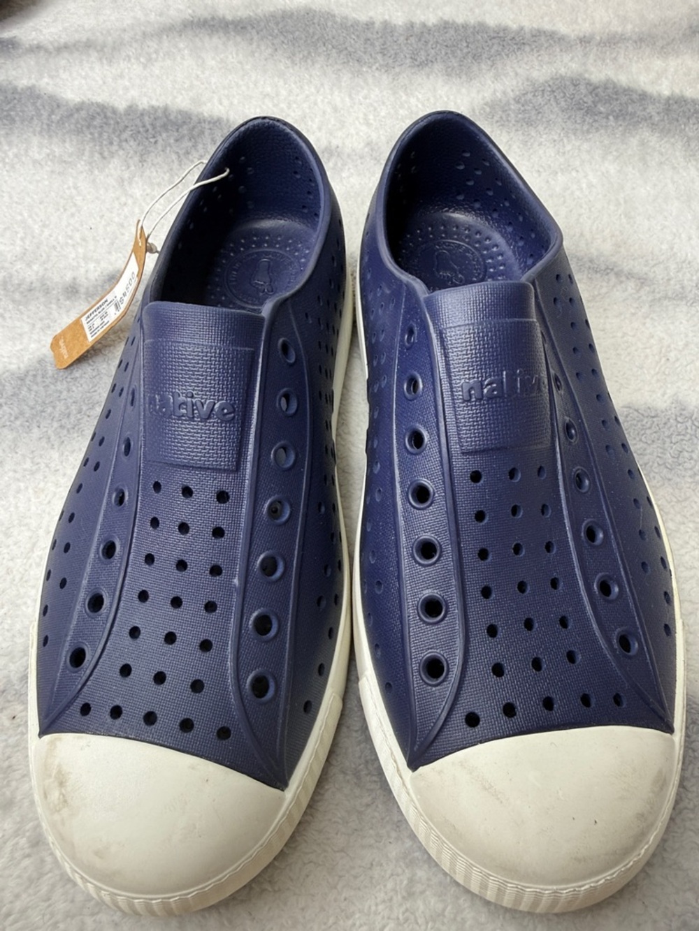 Native Men’s Slip-On Loafers - Navy and White